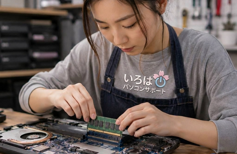 パソコンのメモリー（RAM）を増設すると、複数の画面を同時に開いたときの「動作のモタつき」が解消され、パソコンがとても快適に動くようになります！パソコントラブル即解決！｜千葉県パソコン修理、トラブル解決、設定、データ復旧、レッスン等、出張サポートにて駆けつけます！いろはパソコンサポート