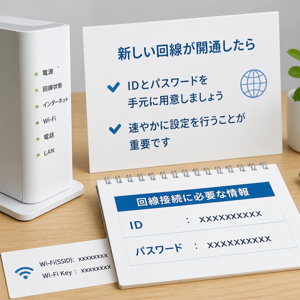 チェックポイント1: 新しいプロバイダーのID・パスワードを用意