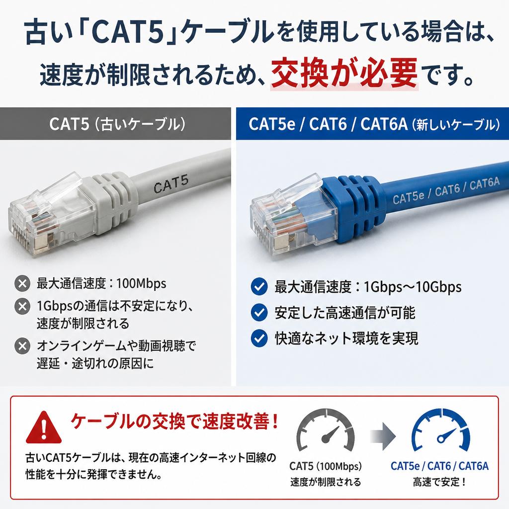 交換した方がいいケース（CAT5）