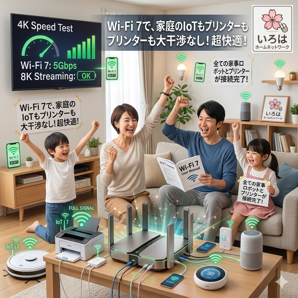 古いWi-Fi規格（2.4GHz）の混雑による、IoT機器やプリンターの突然の切断・全滅トラブル！パソコントラブル即解決！｜千葉県パソコン修理、トラブル解決、設定、データ復旧、レッスン等、出張サポートにて駆けつけます！いろはパソコンサポート