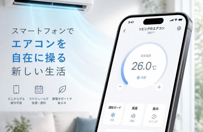 スマートフォンでエアコンを自在に操る新しい生活！パソコントラブル即解決！｜千葉県パソコン修理、トラブル解決、設定、データ復旧、レッスン等、出張サポートにて駆けつけます！いろはパソコンサポート