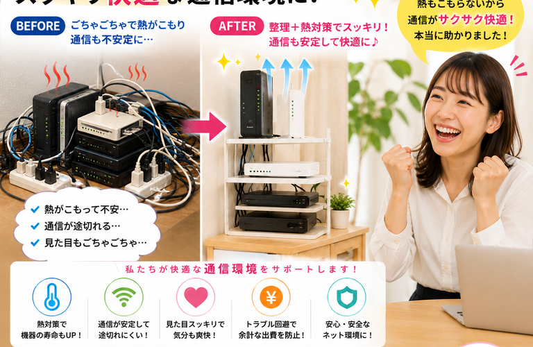 安全な通信ライフのために、熱対策をしっかり！