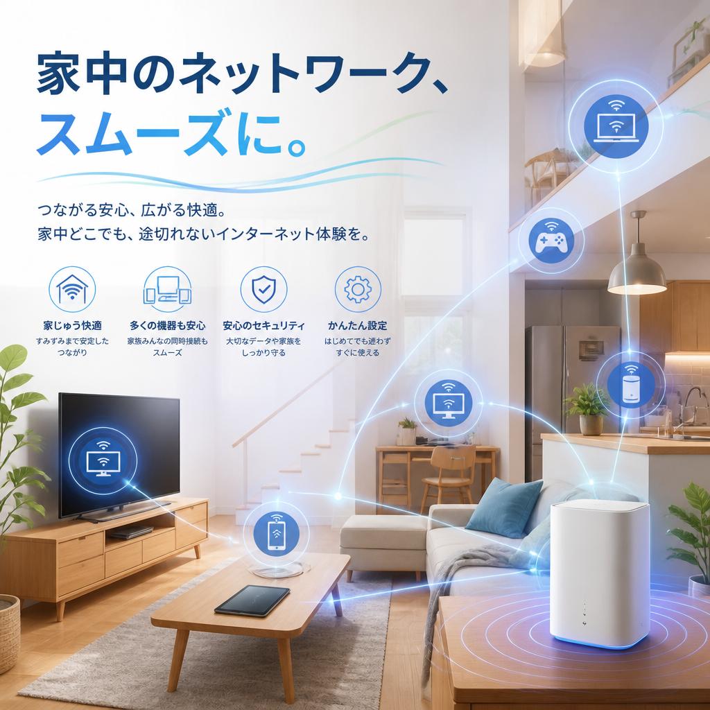家中のネットワーク、スムーズに。