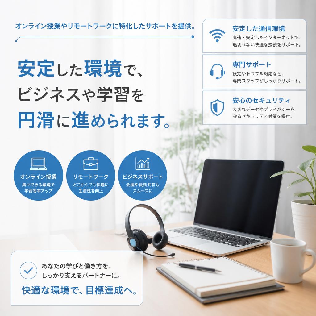 オンライン授業・リモートワークのサポート