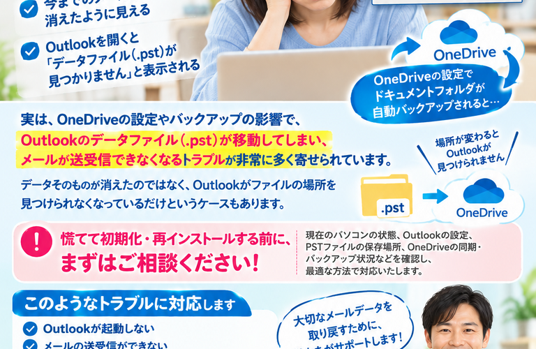 大切なメールが消えた？ あきらめる前に相談を！