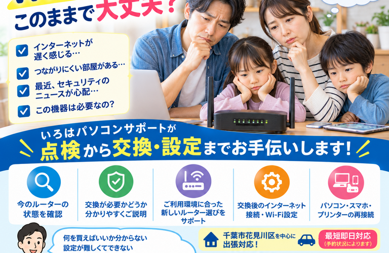 📶 ご自宅のWi-Fiルーター、何年使っていますか？  🔐 古いWi-Fiルーター、このままで大丈夫？