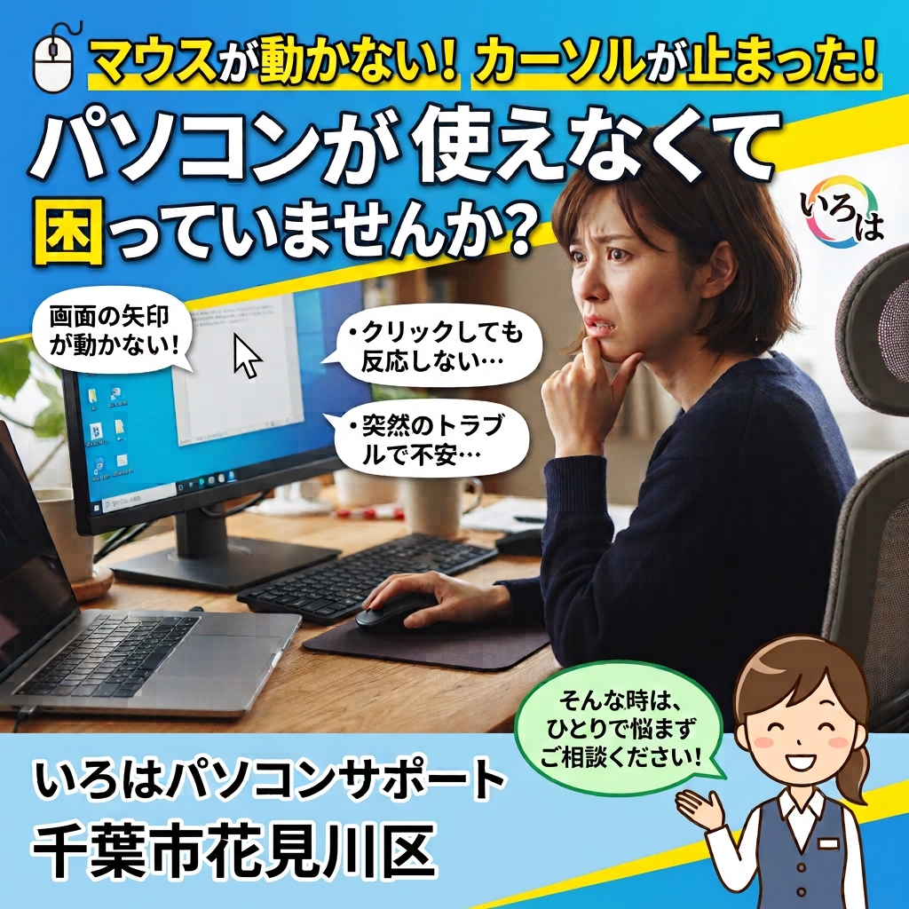 🖱️ マウスが動かない！カーソルが止まった！  パソコンが使えなくて困っていませんか？