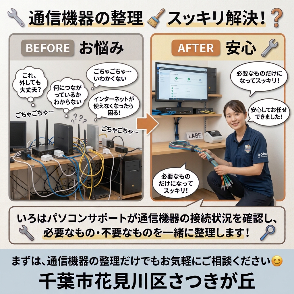 機器の整理だけでもOK！ご自宅・事務所の通信環境をサポート