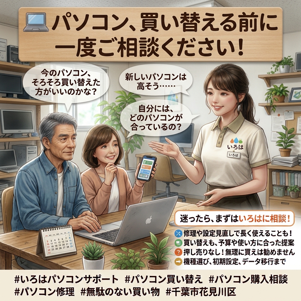 パソコンの調子が悪くても、まだ使えるかもしれません