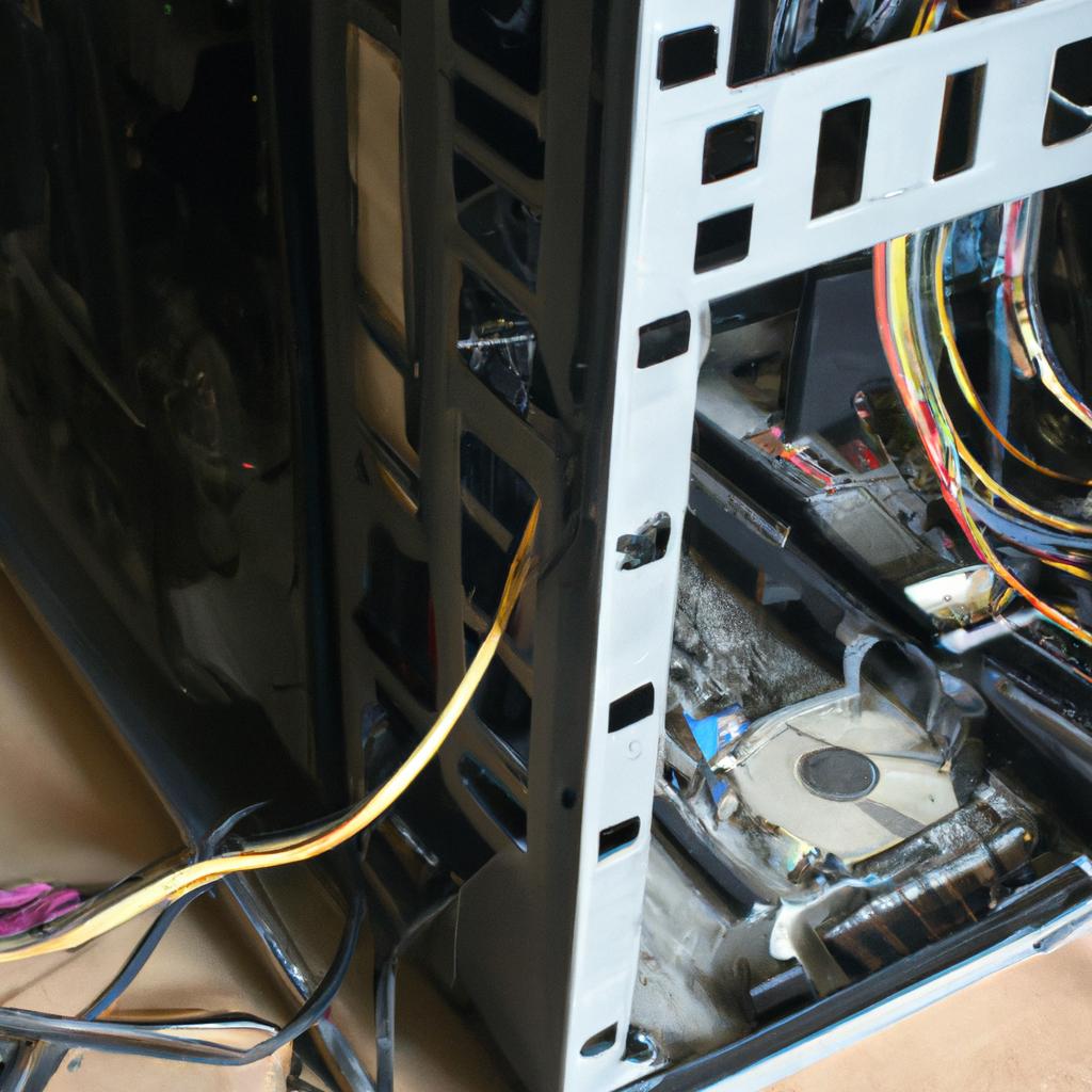 作業ステップ1：パソコンの電源をオフにしてケースを開ける