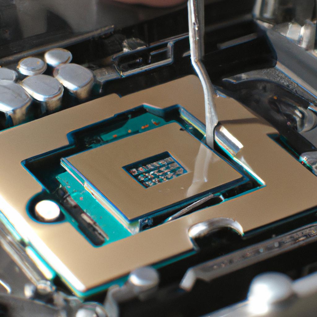 作業ステップ3：CPUを取り外し新しいCPUに取り付ける